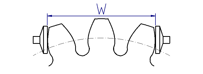 Base tangent length