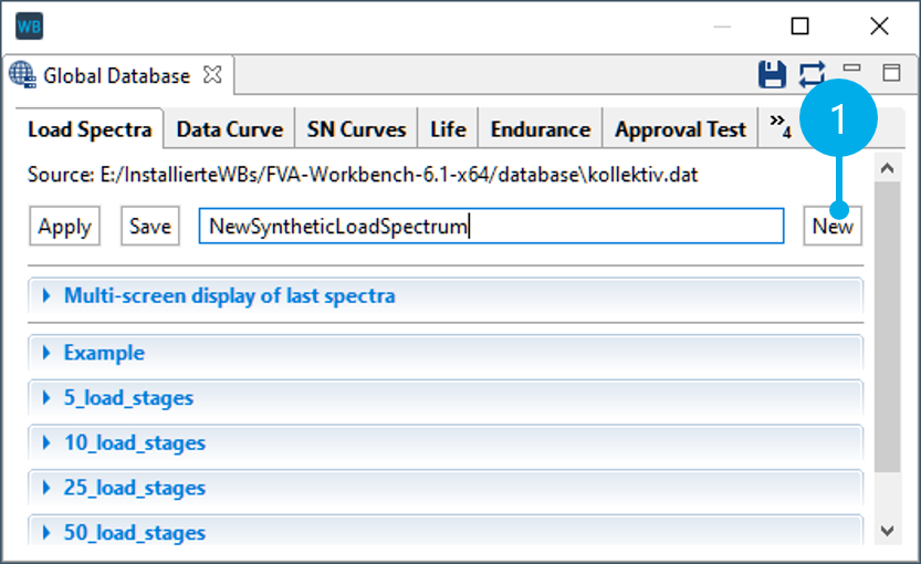 Create a load spectrum